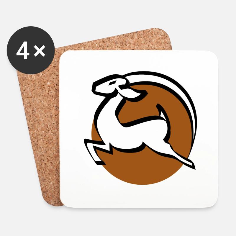 Afrika Antilope - Untersetzer (4er-Set) - Weiß