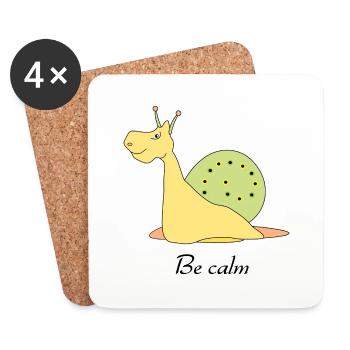 Be calm - Untersetzer (4er-Set) - Weiß - Vorne