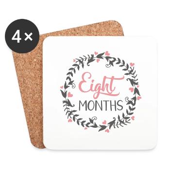 EIGHT MILESTONES HEART - Coasters (set of 4) - white - Front