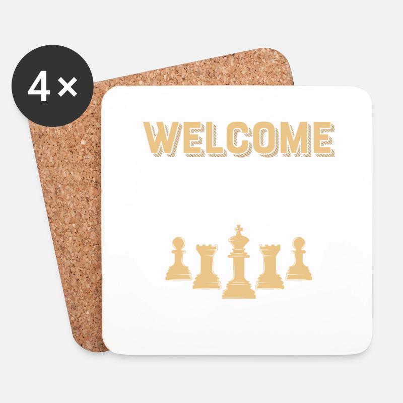 Welcome To The Chess Player Chess Board - Untersetzer (4er-Set) - Weiß