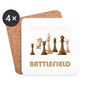 Welcome To The Chess Board Chess Player - Coasters (set of 4) - white - Front
