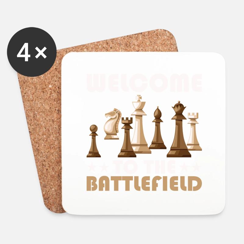 Welcome To The Chess Board Chess Player - Untersetzer (4er-Set) - Weiß