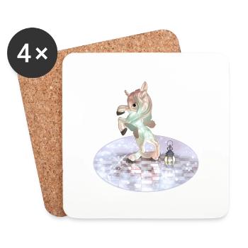 Conte de fées Bébé Licorne - Dessous de verre (lot de 4) - blanc - Devant
