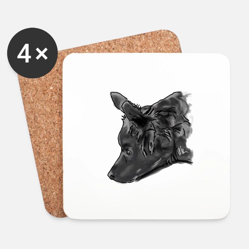 Australian Shepherd - Untersetzer (4er-Set) - Weiß
