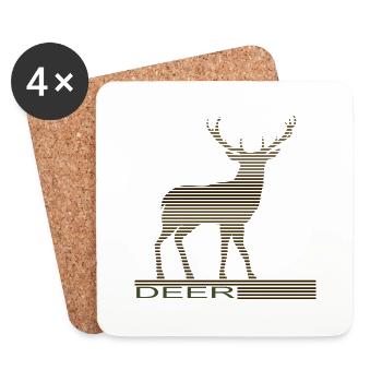 Deer - Coasters (set of 4) - white - Front