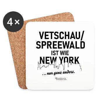 Vetschau/Spreewald - Untersetzer (4er-Set) - Weiß - Vorne