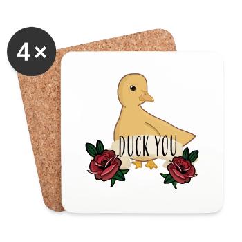 CANARD VOUS - Dessous de verre (lot de 4) - blanc - Devant