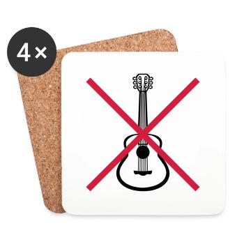 Forbidden guitarist to play guitar - Coasters (set of 4) - white - Front