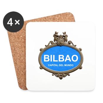 Bilbao Hauptstadt der Welt - Untersetzer (4er-Set) - Weiß - Vorne