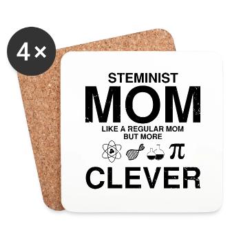 Professor Steminist Designs for Equality Stem - Coasters (set of 4) - white - Front