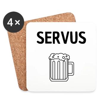 Servus - Untersetzer (4er-Set) - Weiß - Vorne