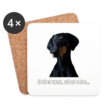 doberman, what else... - Untersetzer (4er-Set) - Weiß - Vorne