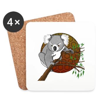 Koala - Dessous de verre (lot de 4) - blanc - Devant