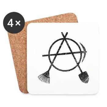 bricolage de jardin - Dessous de verre (lot de 4) - blanc - Devant