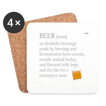 The beer - Coasters (set of 4) - white - Front