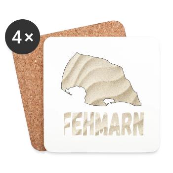 Fehmarn Ostsee für jeden Fehmarner Ostsee - Untersetzer (4er-Set) - Weiß - Vorne