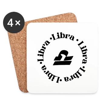 Zodiac Signs | Scales - Coasters (set of 4) - white - Front