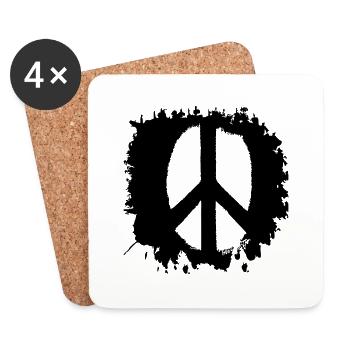 Peace Freedom Symbol Vector to design yourself - Coasters (set of 4) - white - Front