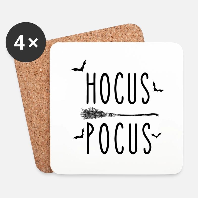 HOCUS-POKUS - Untersetzer (4er-Set) - Weiß