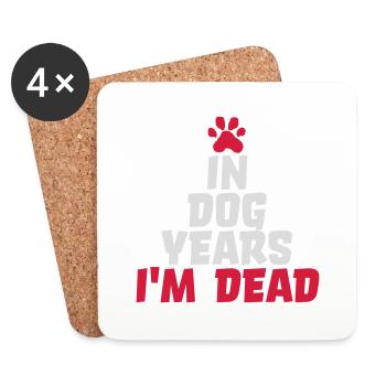 dans les années de chien Mort - Dessous de verre (lot de 4) - blanc - Devant
