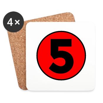 Birthday Birthday 5 - Coasters (set of 4) - white - Front