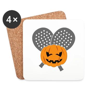 Padel Padel Tennis Padel Halloween Edition - Dessous de verre (lot de 4) - blanc - Devant