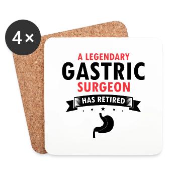Conception de pontage gastrique et de pontage gastrique - Dessous de verre (lot de 4) - blanc - Devant