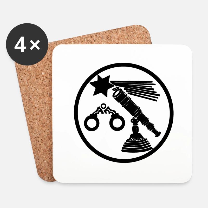 Augenoptiker Zunft Logo Wappen - Untersetzer (4er-Set) - Weiß