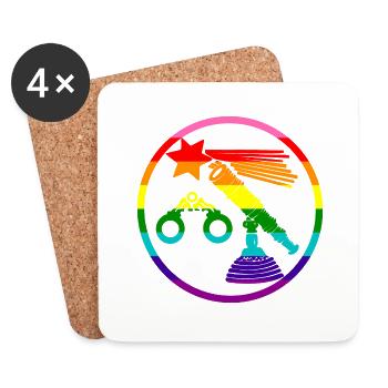 Augenoptiker Zunft Logo Wappen Pride - Untersetzer (4er-Set) - Weiß - Vorne