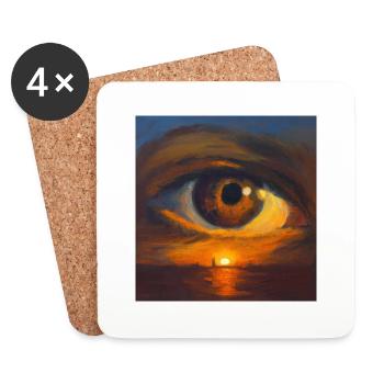 The All Seeing Eye - Coasters (set of 4) - white - Front