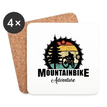 Mountain Bike - Coasters (set of 4) - white - Front