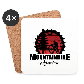 Mountain Bike - Coasters (set of 4) - white - Front