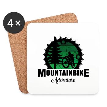 Mountain Bike - Coasters (set of 4) - white - Front