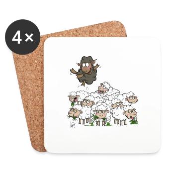 Black Sheep - Untersetzer (4er-Set) - Weiß - Vorne