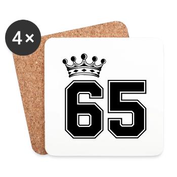 65 crowns - Coasters (set of 4) - white - Front