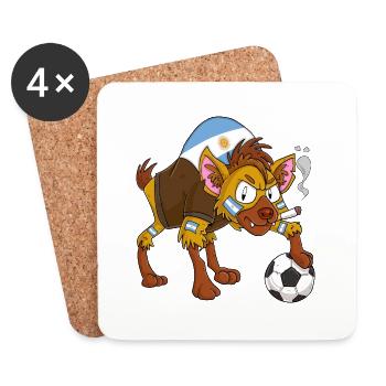 Hyäne Fan Argentinien - Untersetzer (4er-Set) - Weiß - Vorne