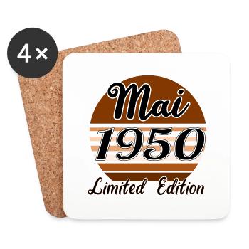 May 1950 Limited edition | Brown woods - Coasters (set of 4) - white - Front