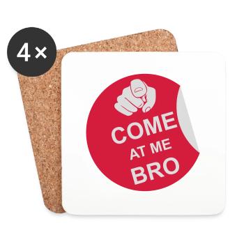 come at me bro - Coasters (set of 4) - white - Front
