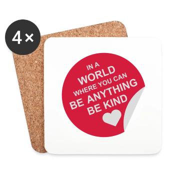 you can be kind - Coasters (set of 4) - white - Front