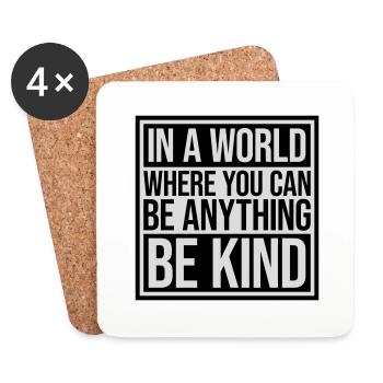you can be kind - Coasters (set of 4) - white - Front