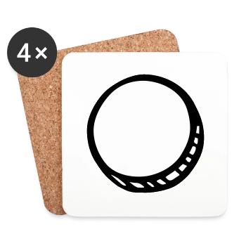 White Hole - Dessous de verre (lot de 4) - blanc - Devant