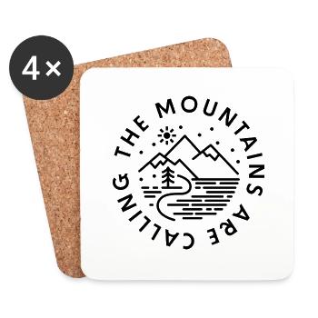 the mountains are calling - Untersetzer (4er-Set) - Weiß - Vorne