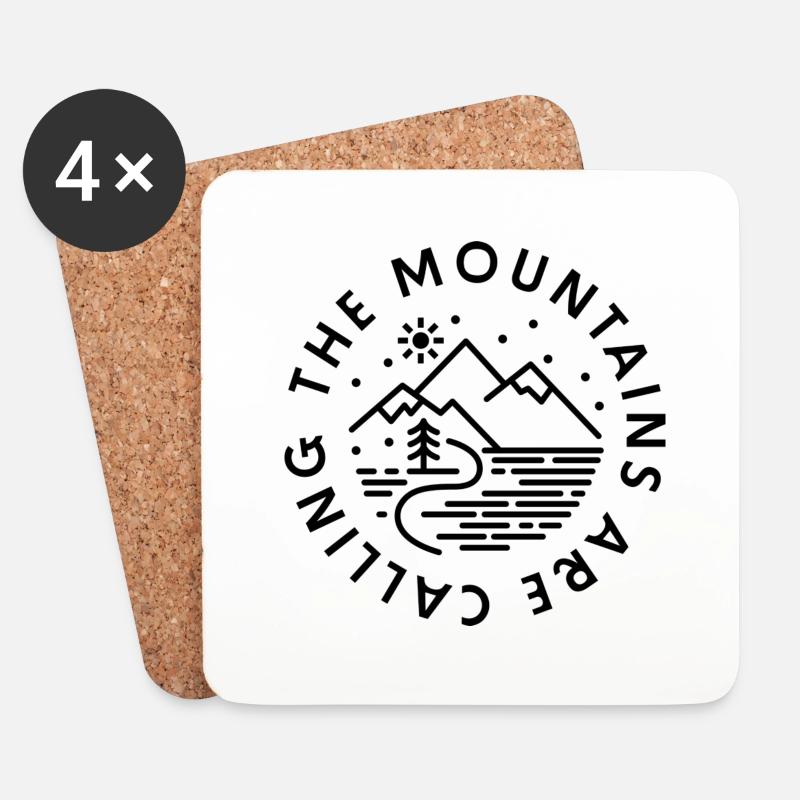 the mountains are calling - Untersetzer (4er-Set) - Weiß