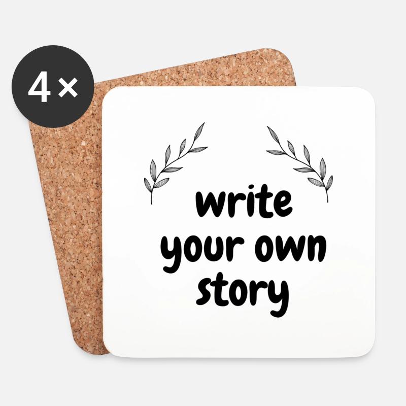 write your own story - Untersetzer (4er-Set) - Weiß