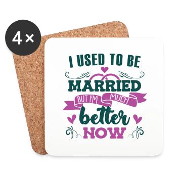Women Divorce - Coasters (set of 4) - white - Front