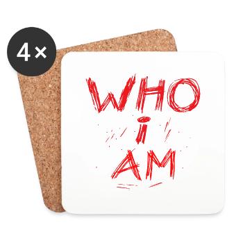Who i am - Coasters (set of 4) - white - Front