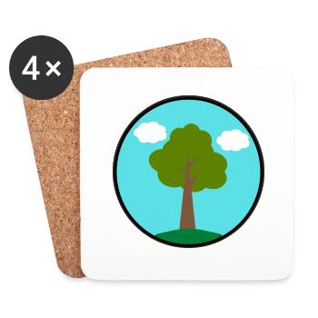 Baum - Untersetzer (4er-Set) - Weiß - Vorne