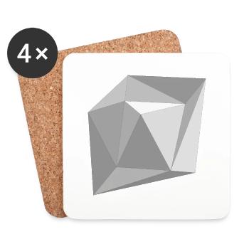 Grey Triangles - Untersetzer (4er-Set) - Weiß - Vorne