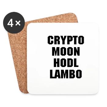 Bitcoin Trading Crypto Stocks - Coasters (set of 4) - white - Front