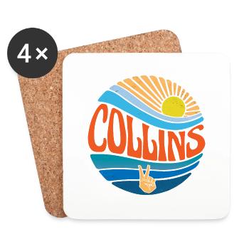 Collins Hemd Vintage Sunset Collins Groovy Tie - Untersetzer (4er-Set) - Weiß - Vorne
